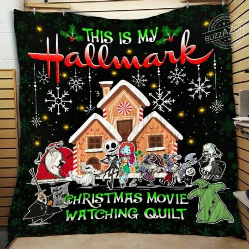 homesweetquilt – Nightmare Before Christmas Jack Sally This Is My Xmas Movie Watching  fleece blanket, Small, Medium, Large, X-large, hf0509