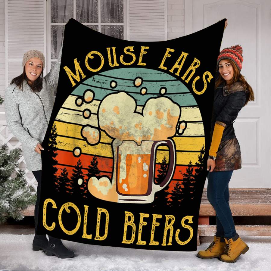 Customs Blanket Mouse Ears And Cold Beers Blanket – Fleece Blanket