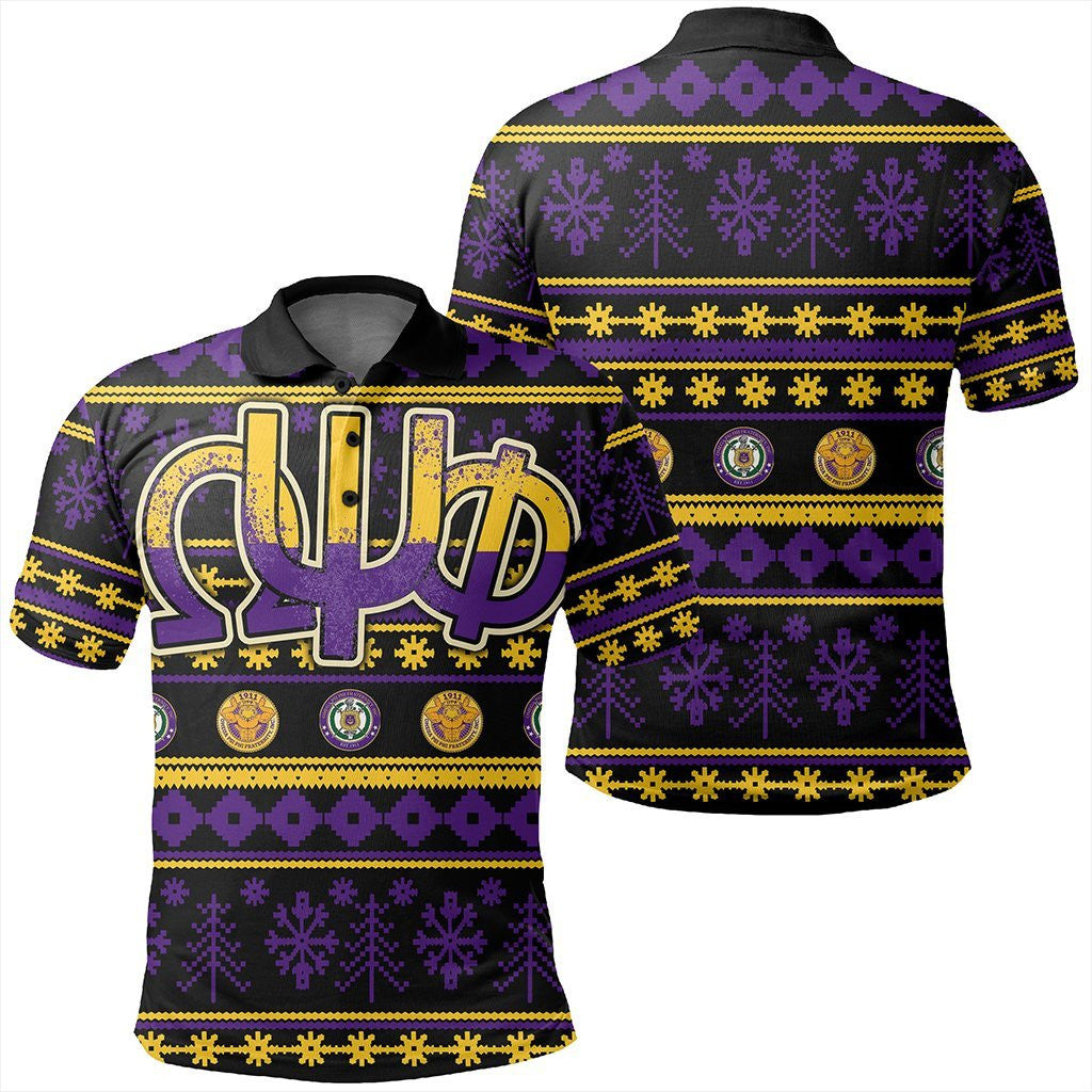 Fraternity Polo – Omega Psi Phi Christmas Splatters Polo Shirt