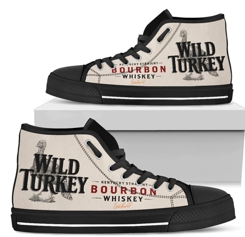 Wild Turkey Shoes High Top Canvas For Whiskey Lover High Top Shoes Va95