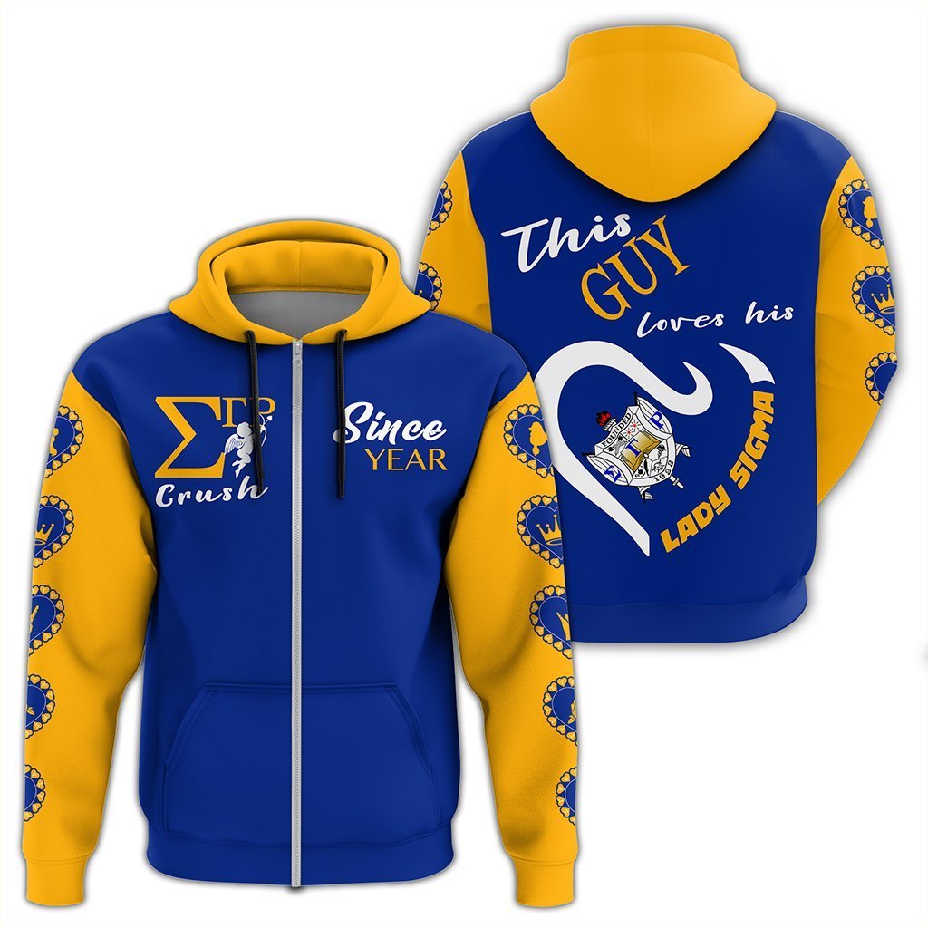 (Custom) Greek Life Hoodie – Sigma Gamma Rho Valentine Crush Zip Hoodie