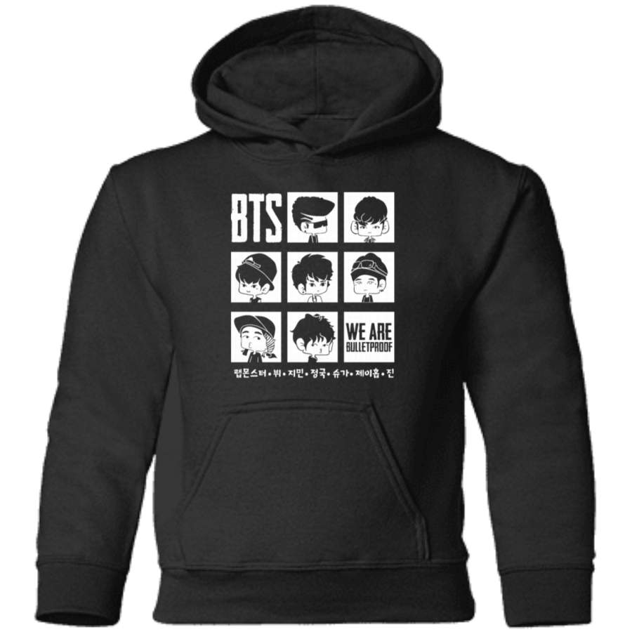 AGR BTS WE ARE BULLETPROOF Chibi Toddler Pullover Hoodie