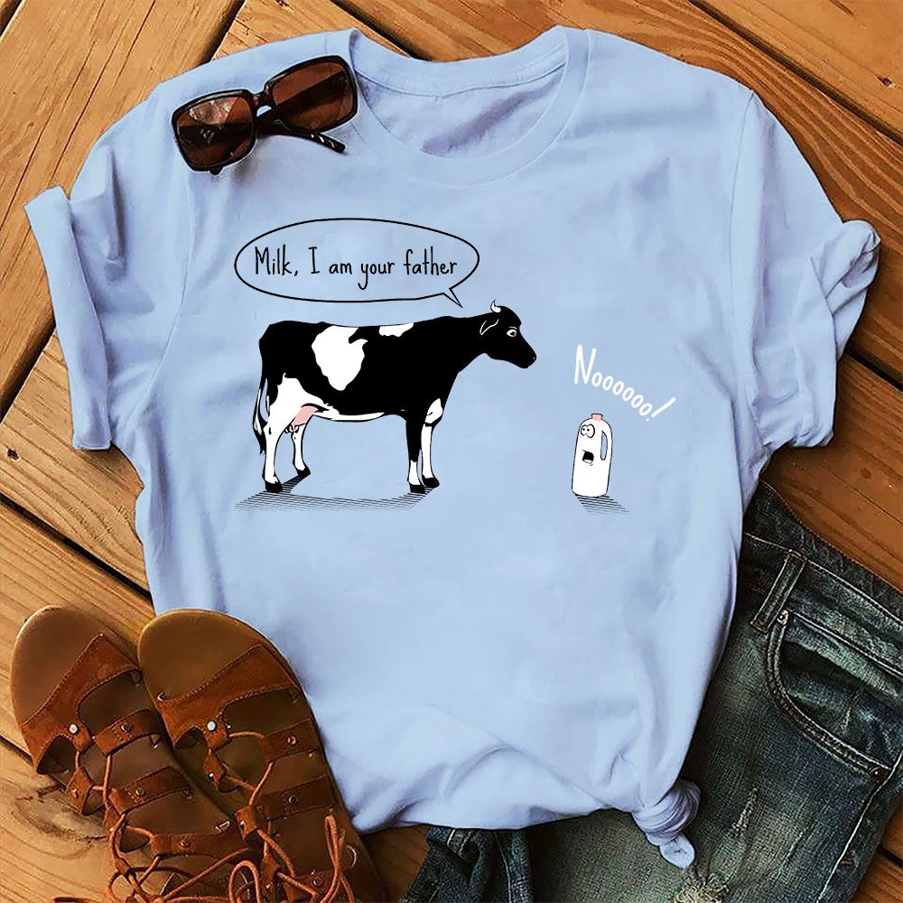 Milk I Am Your Father Funny Ox Cow Farm Graphic Unisex T Shirt, Sweatshirt, Hoodie Size S – 5XL