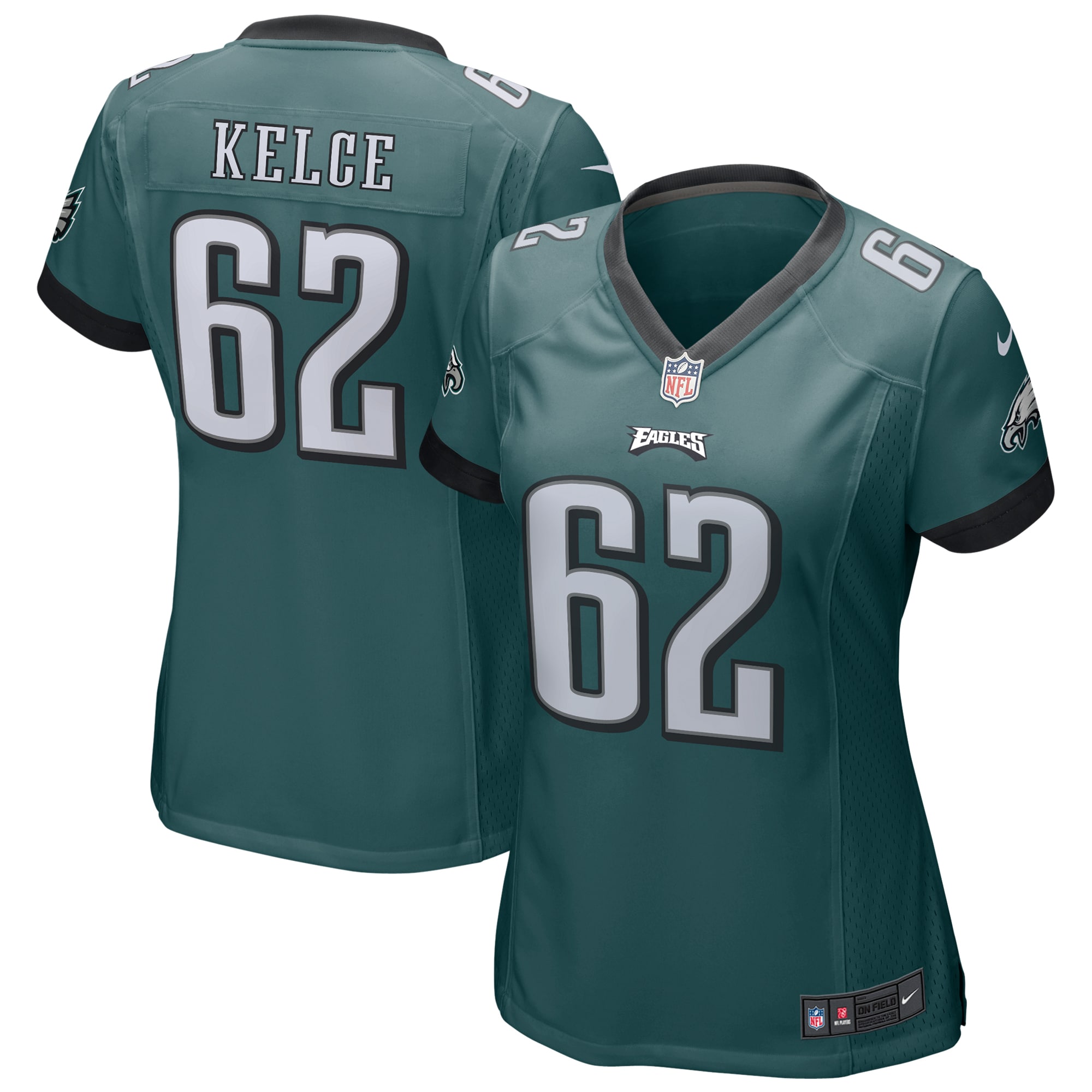 Jason Kelce Philadelphia Eagles Women's Game Jersey – Midnight Green