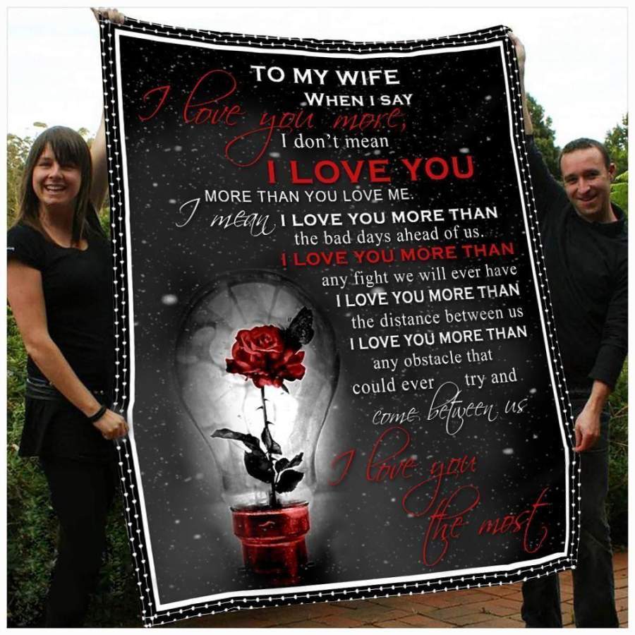 Xmas To My Wife Fleece Blanket For Wife Couple Fleece Blanket Christmas Gift Ideas