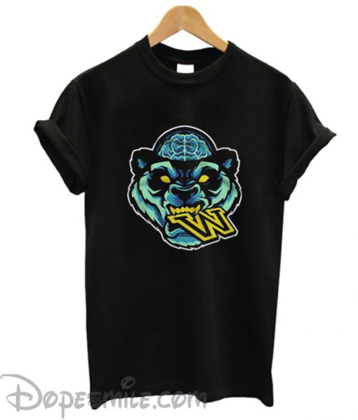 Panda head eat W T-shirt