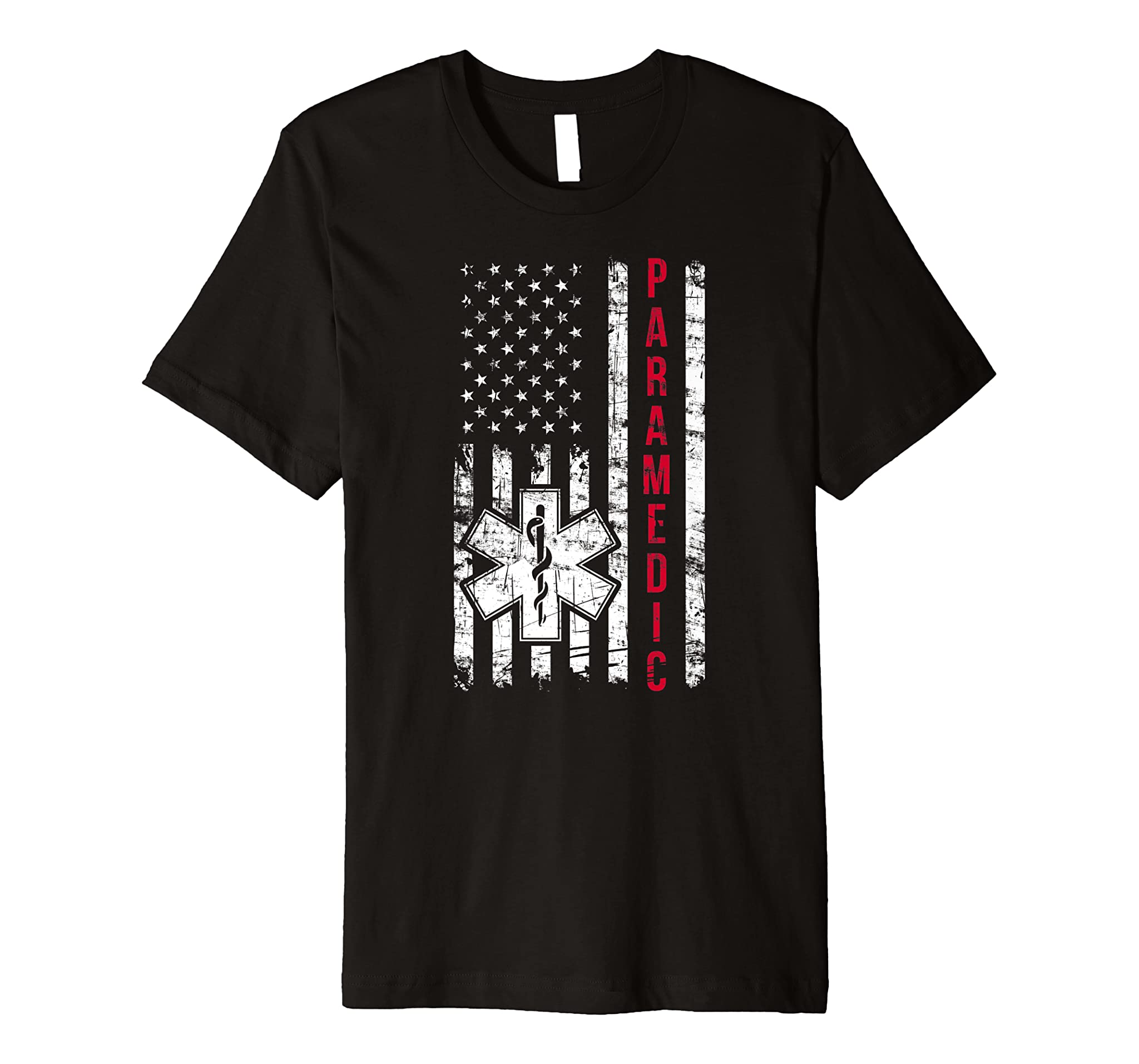 Paramedic T-Shirt American Flag Independence Day EMT EMS USA