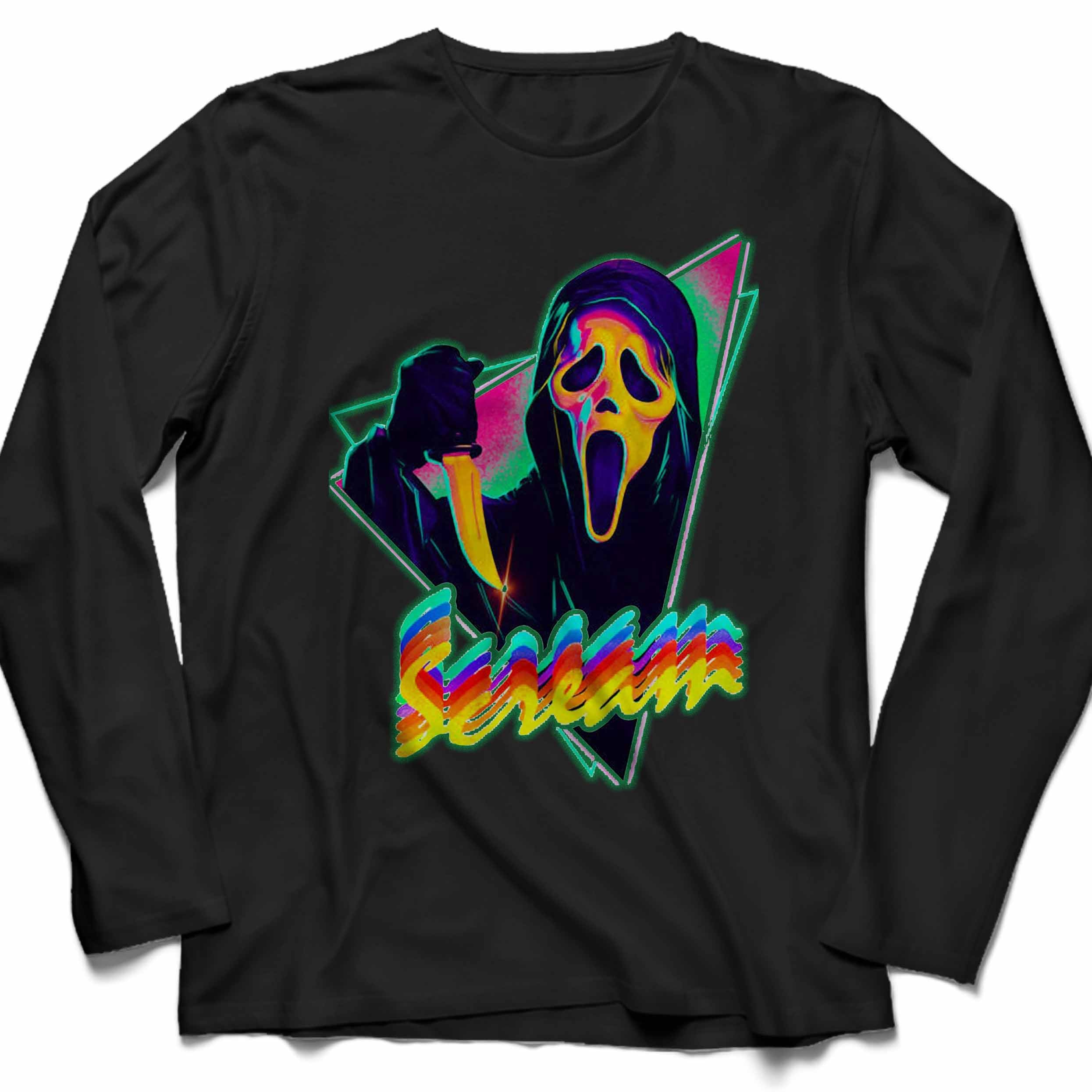 Ghostface Scream Freddy Krueger Art Long Sleeve T-Shirt