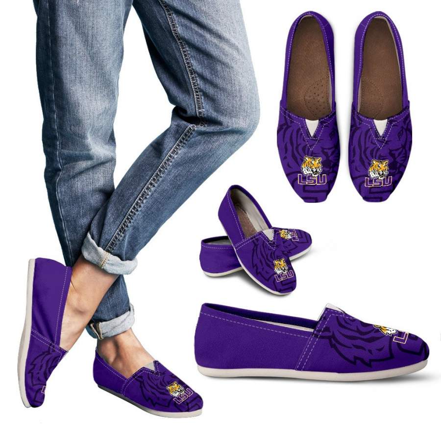 Enormous Logo Mix Tiny Logo Fantastic LSU Tigers Casual Shoes