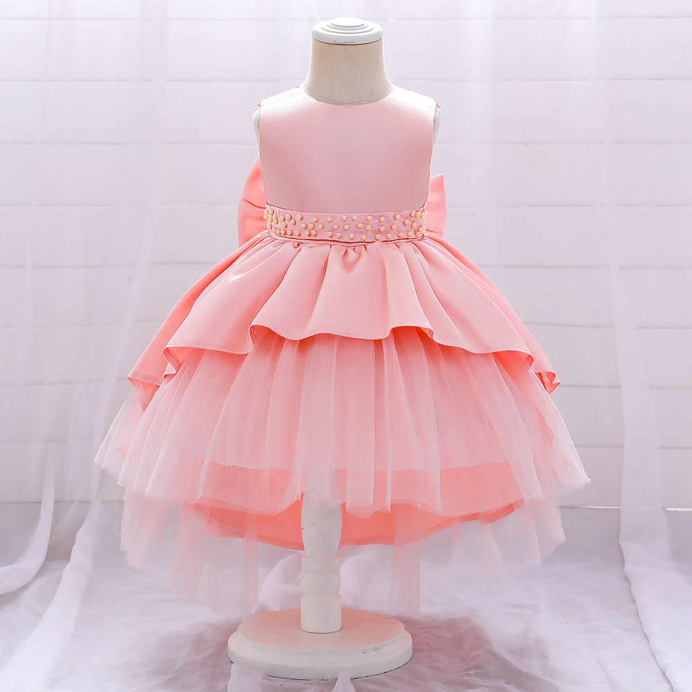 2021 Formal Mermaid 1 2 Year Birthday Dress For Baby Girl Clothes Lace Princess Baptism Beads Dress Kids Infant Vestidos alx