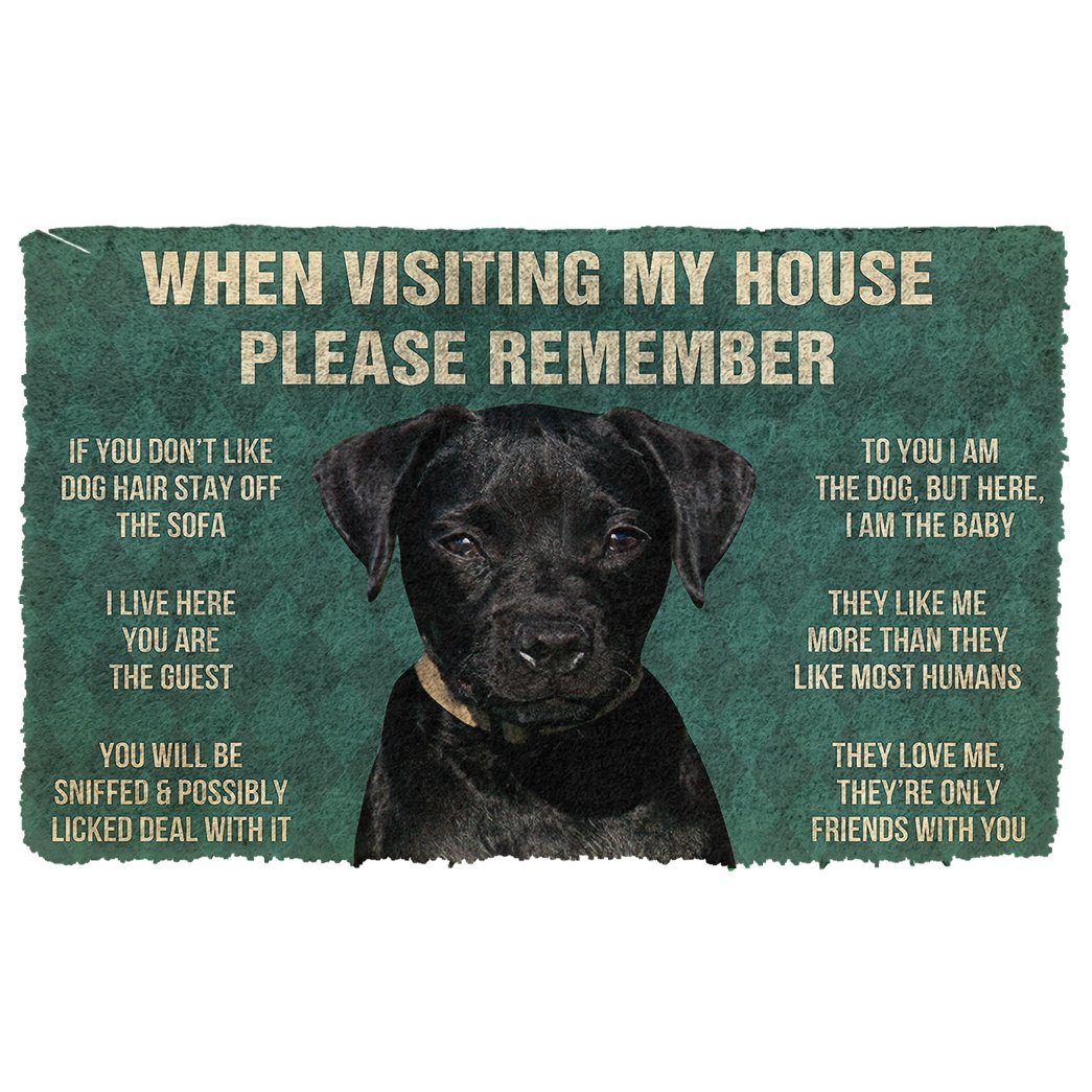 Gearhumans  GearHuman 3D Please Remember Patterdale Terrier Dogs House Rules Doormat