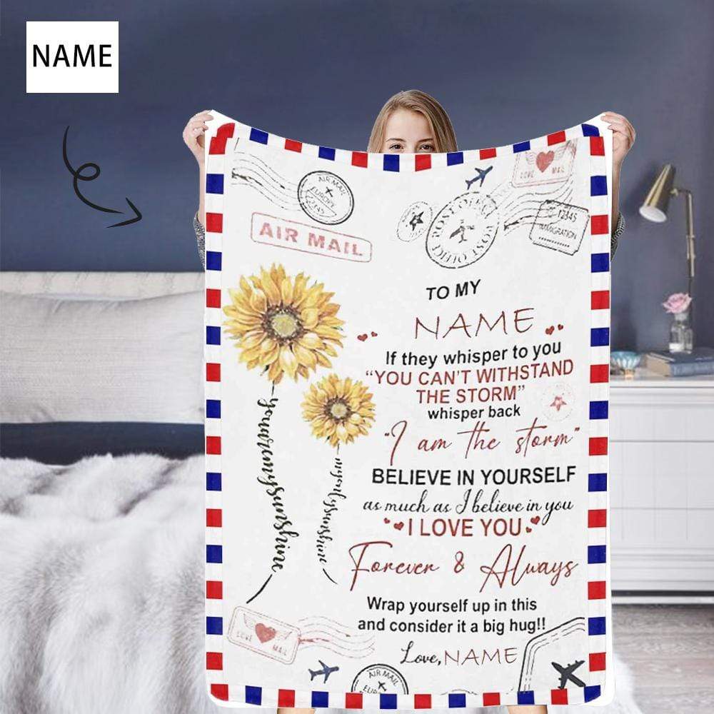 Write To Show Love Personalized Blanket With Names Custom Blanket For Couple Gifts