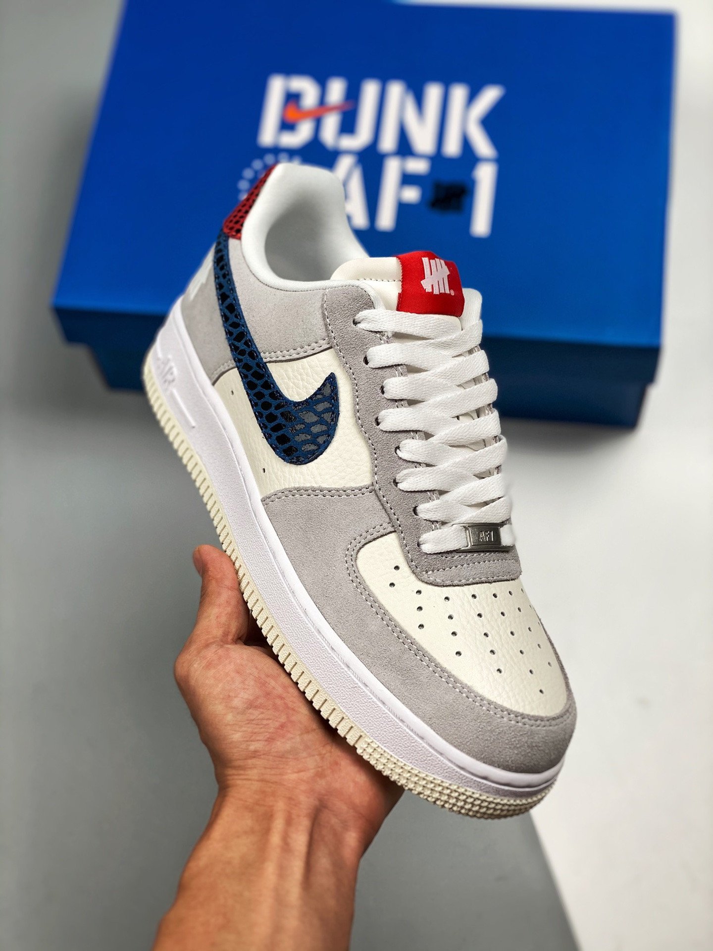 Undefeated x Nike Air Force 1 ‘5 On It’ Grey FogImperial Blue 5338797