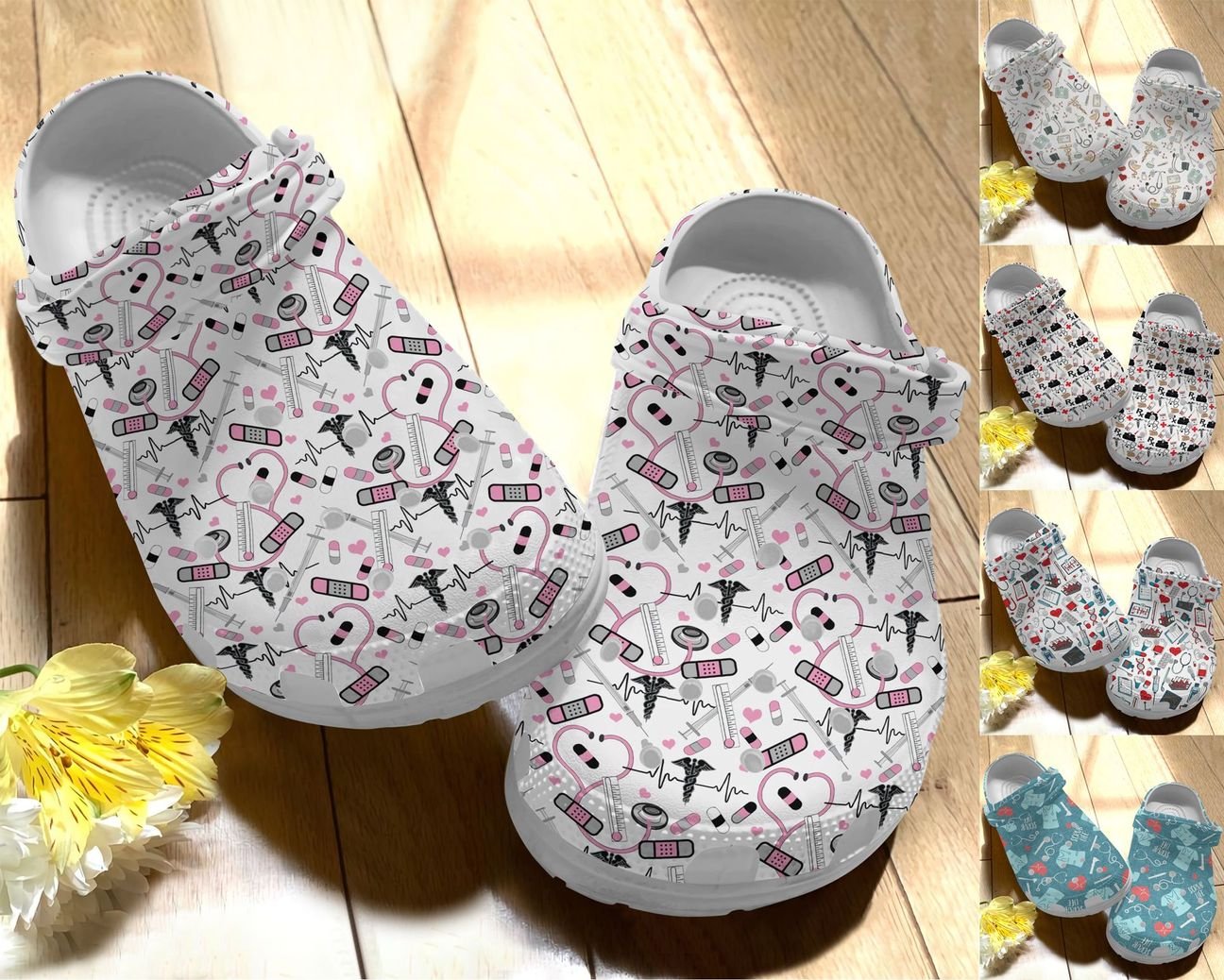 Nurse Personalize Clog, Custom Name, Text, Fashion Style For Women, Men, Kid, Print 3D Nurse Pattern