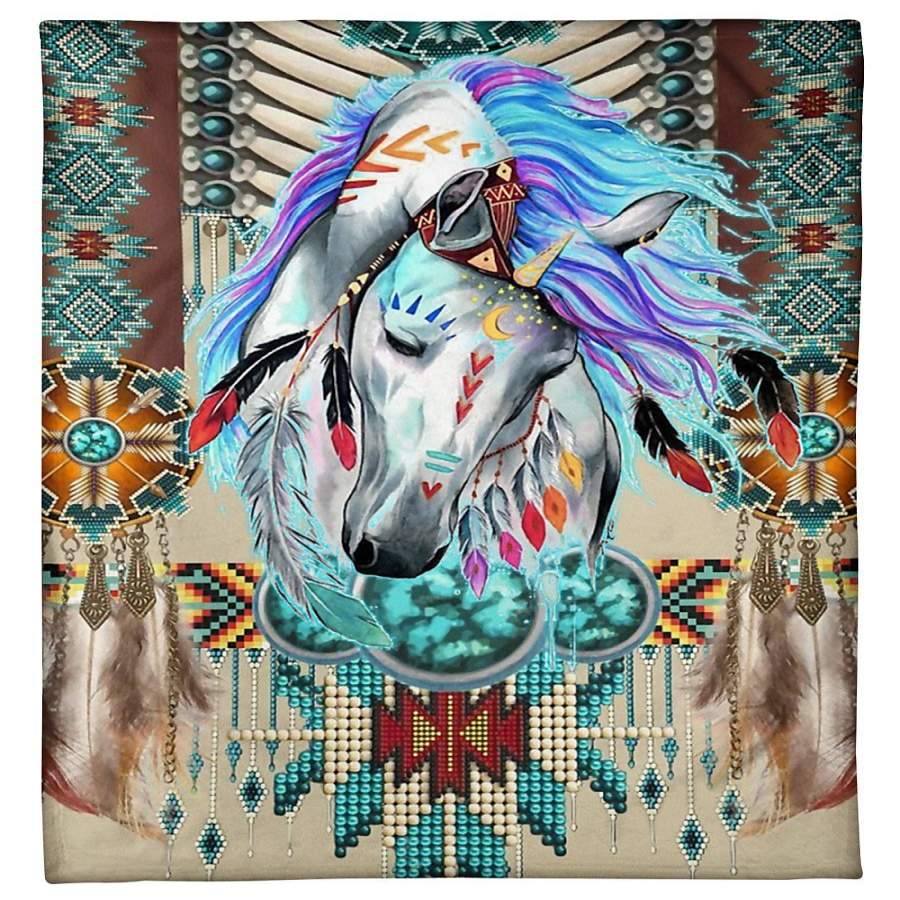 Vintage Horse   Special Custom Design  For Cool Boys Fleece Blanket