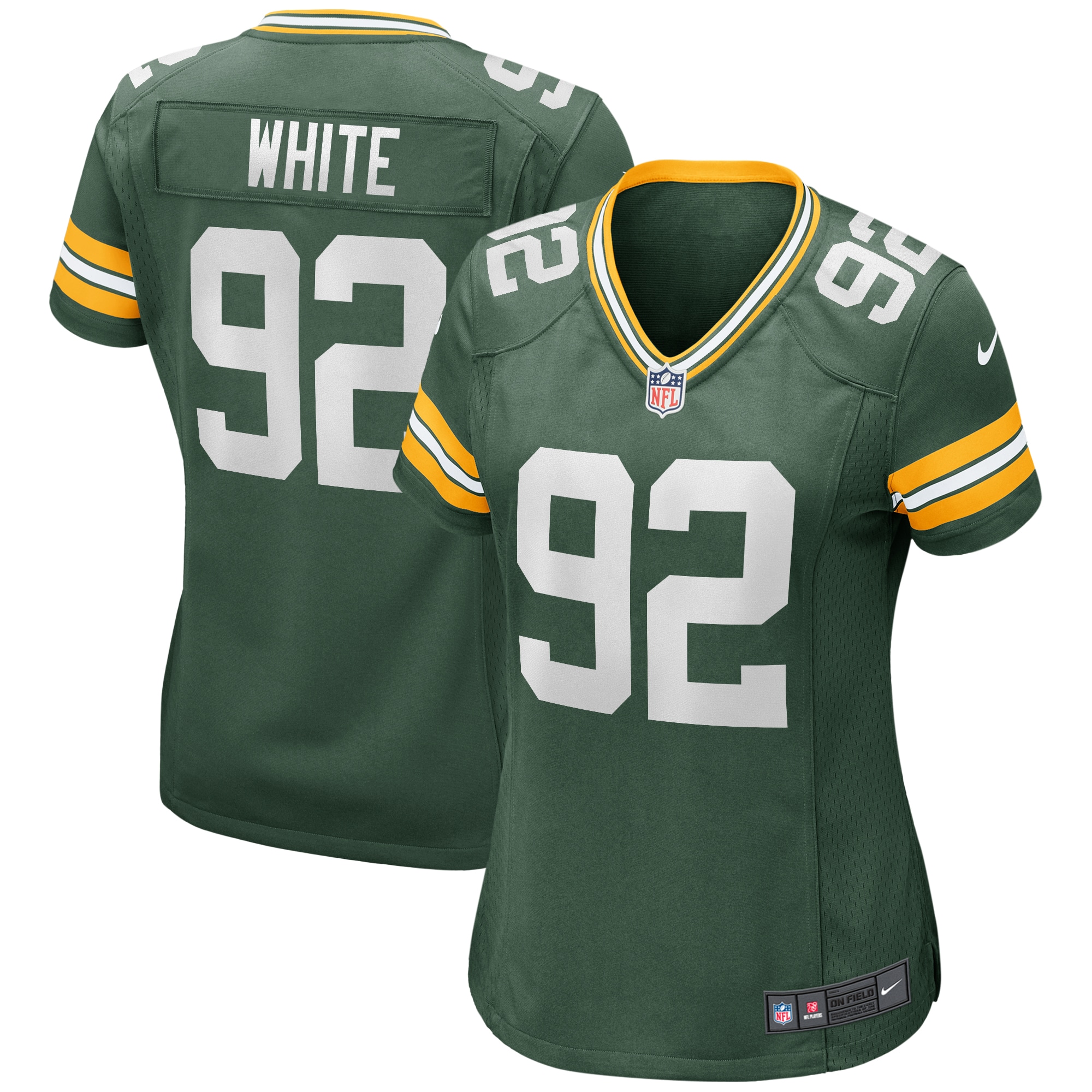 Reggie White Green Bay Packers Women's Game Retired Player Jersey – Green