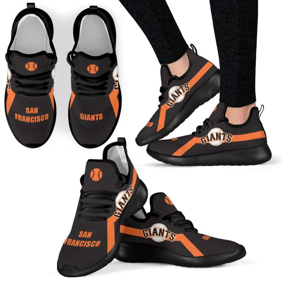 New Style Line Logo San Francisco Giants Mesh Knit Sneakers