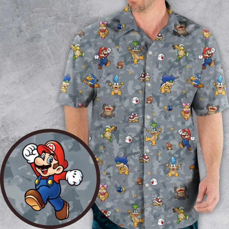 Super Mario Nintendo Video Game Hawaiian Shirt