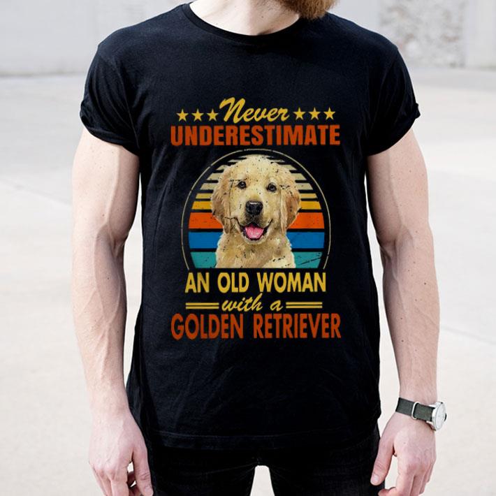 Never Underestimate An Old Woman With A Labrador Retriever Gift Women Dog Lovers T shirt