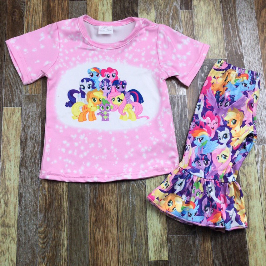 Adorable Spring Girls Fashion Children’s Cute Boutique Personality Wild Outfit Sets alx