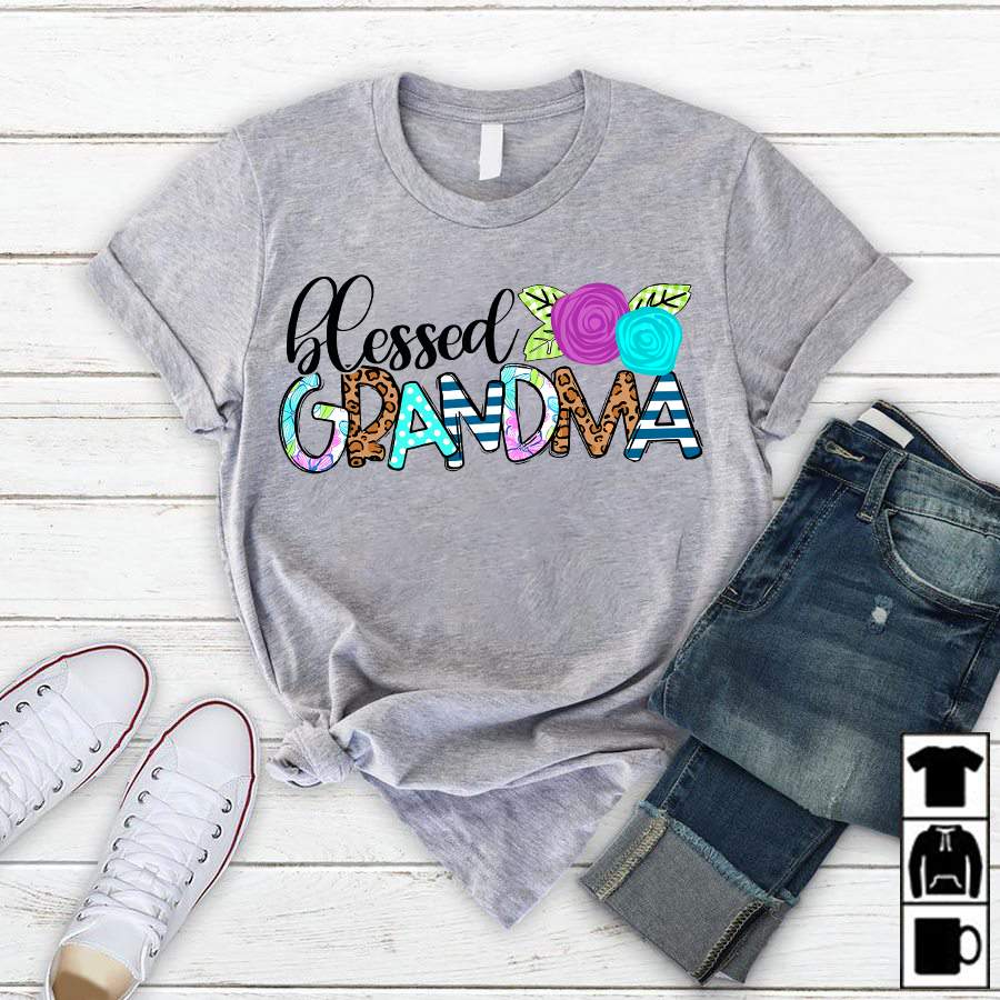 Personalized Blessed Grandma Art Shirt