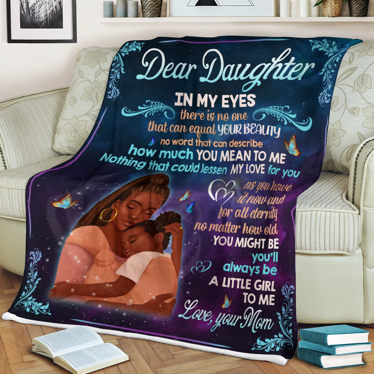 To My Daughter – Black Mother Daughter Blanket