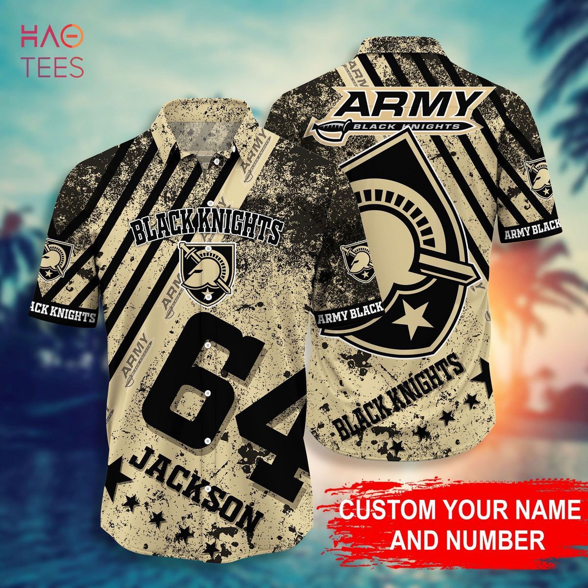 NCCA Army Black Knights Custom Name Number Special Edition Hawaiian Shirt