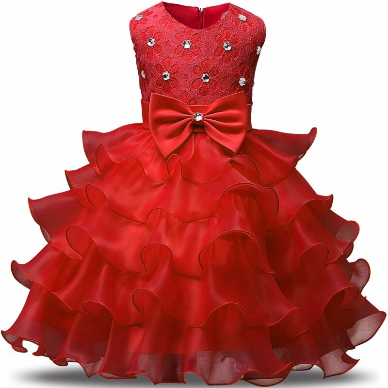 Big Bow Backless Princess Dress Girl Dress For Birthday Wedding Party DressTulle Tutu Ball Gown Kids Elegant Bridesmaids Costume alx