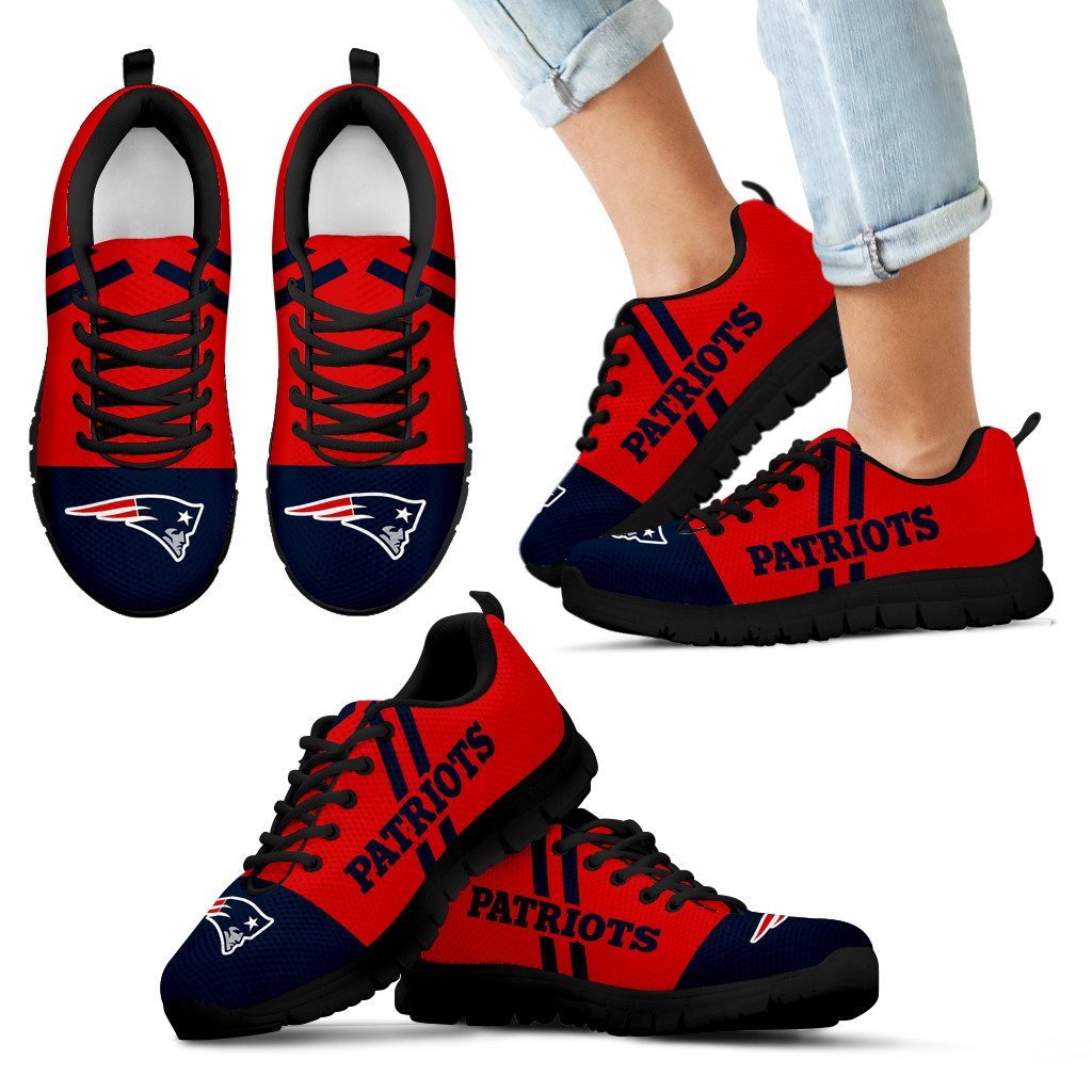 Colorful Line Stripe New England Patriots Sneakers