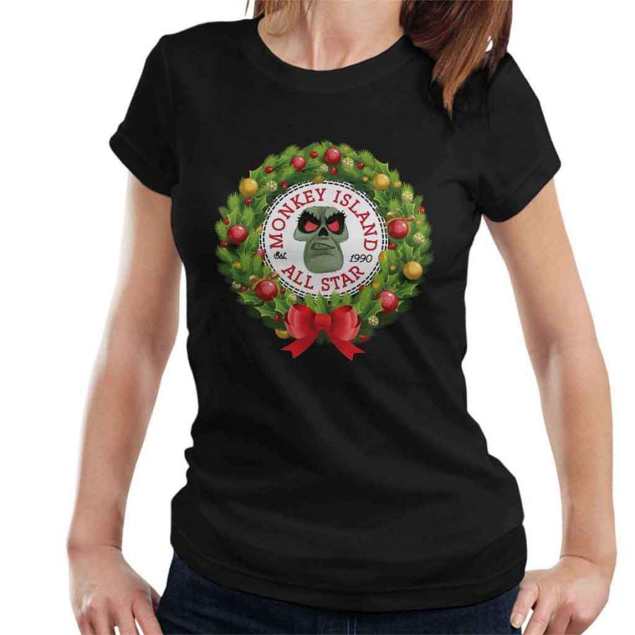 Christmas Monkey Island Converse All Star Women’s T-Shirt