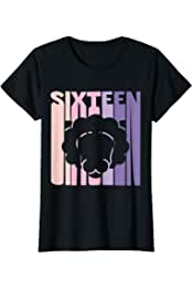 16th Birthday Leo Lion Zodiac Retro Girl 16 years old T-Shirt