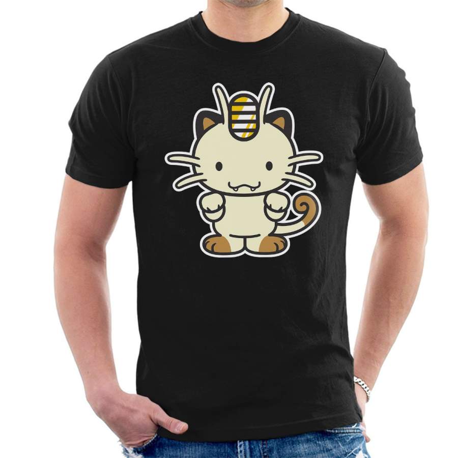 Hello Kitty Pokemon Meowth Mashup Men’s T-Shirt