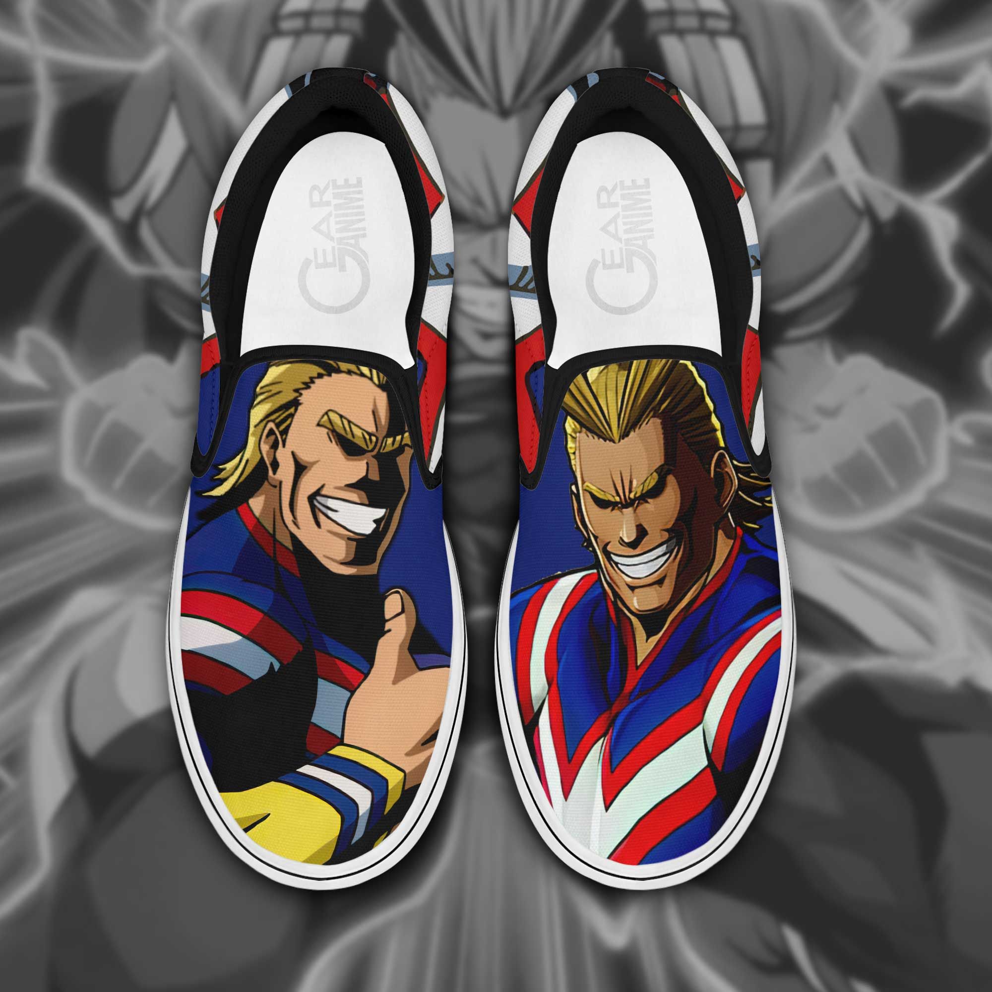 All Might Slip On Sneakers My Hero Academia Custom Anime Shoes Unisex Men Women