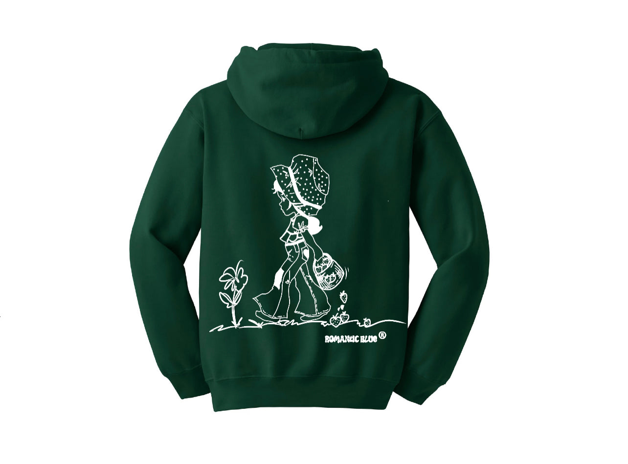 Strawberry Farm Zip-Up Hoodie – Green