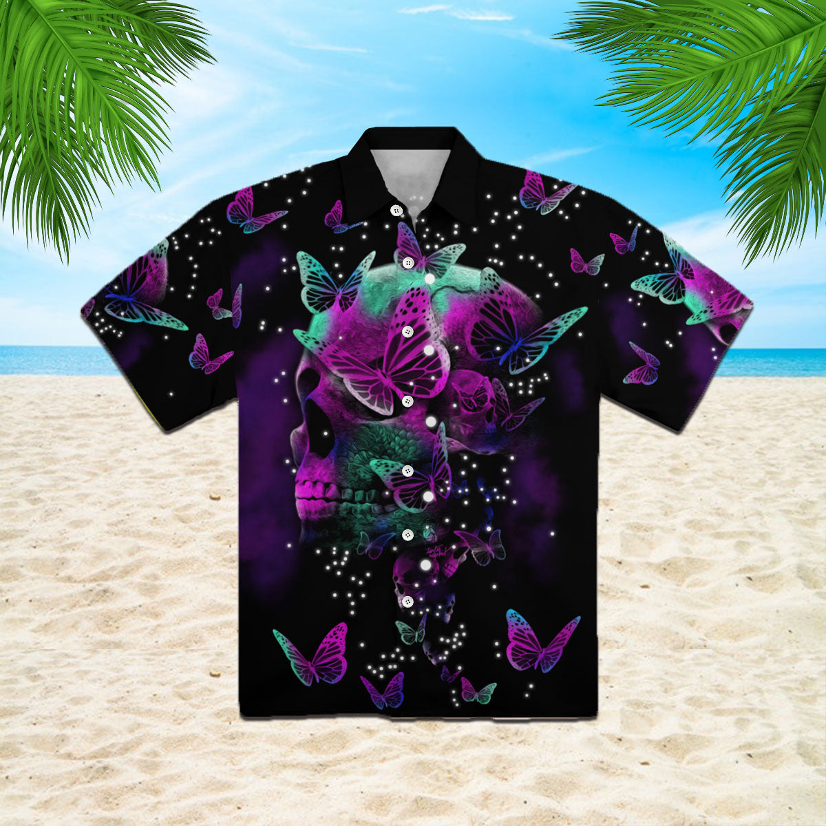 Oragontee Skull Purple Hawaii Shirt For Men Women Adult Ha35299