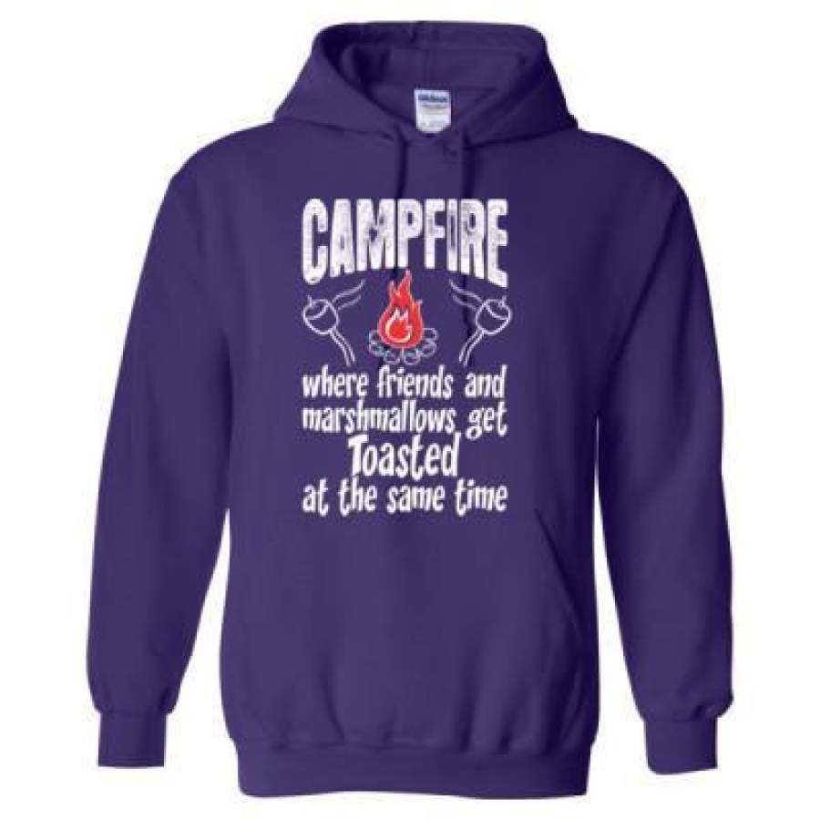 AGR Campfire Where Friends And Marshmallows Get Toasted At The Same Time – Heavy Blend™ Hooded Sweatshirt