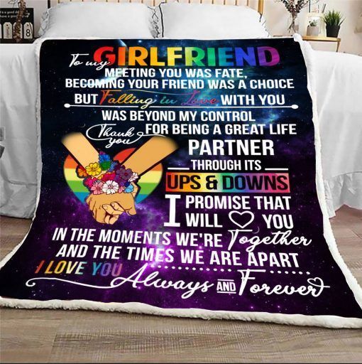 To My Girlfriend Falling In Love With You Was Beyond My Control Valentine Blanket Birthday Gift Home Decor Bedding Couch Sofa Soft And Comfy Cozy