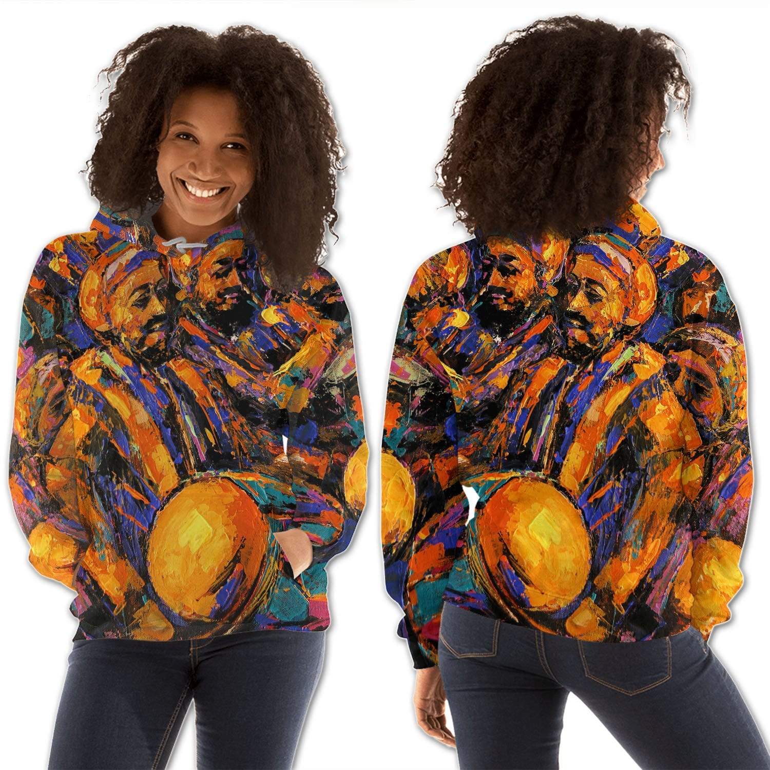 African American Hoodies Beautiful Black Girl Cute Afro American Black Girl Modern Afrocentric Clothing