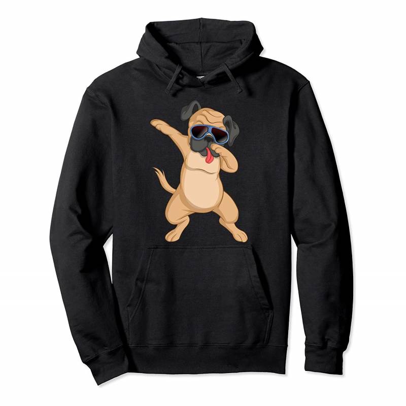 Cool Dabbing Pug Funny Hip-Hop Dancing Puppy Dog Lover Gift Pullover Hoodie