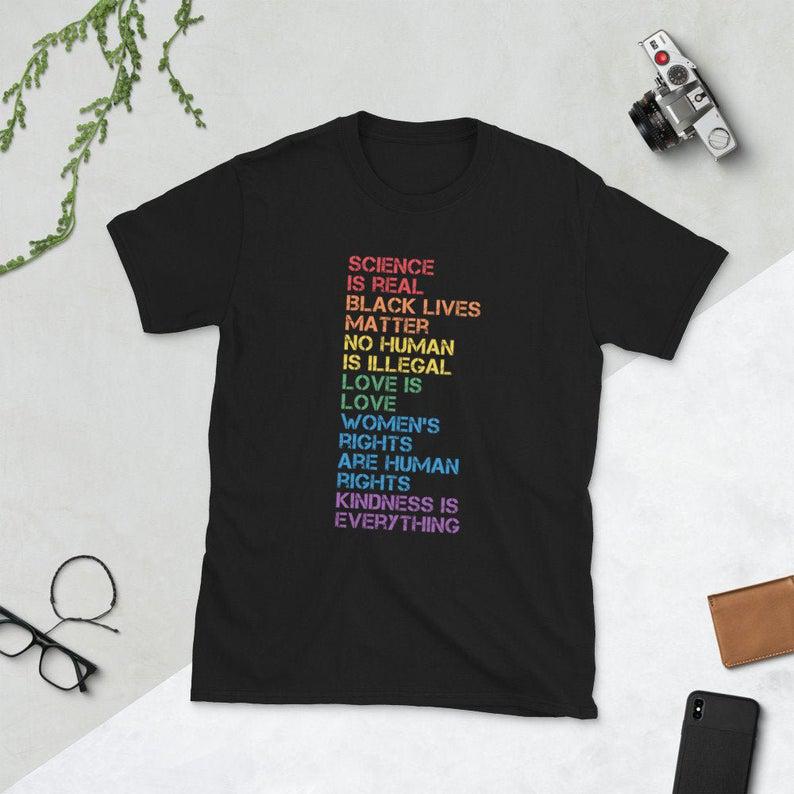 Black Lives Matter Science Is Real Unisex T-Shirt – Lgbt Pride Blm