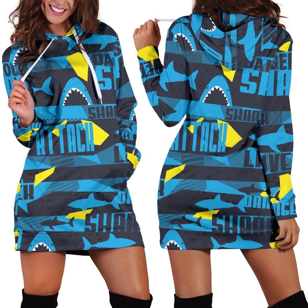 Shark Dangerous Women’S Hoodie Dress