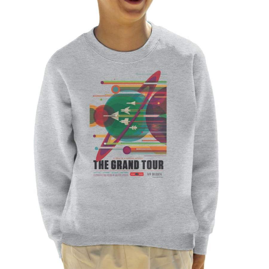 NASA The Grand Tour Interplanetary Travel Poster Kid’s Sweatshirt