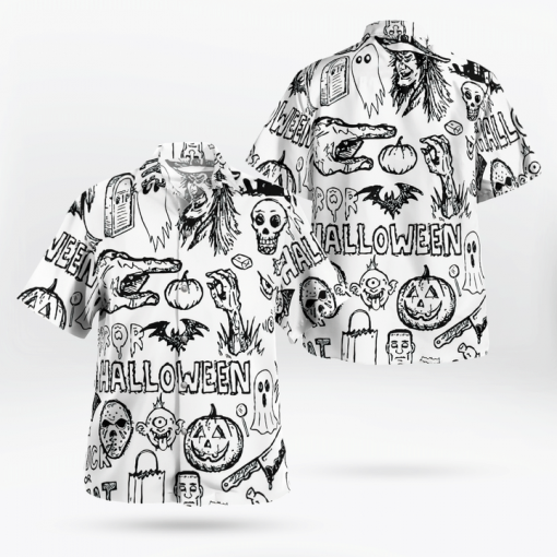 Halloween Animals Symbols Scarry Night Black Hawaii Shirt For Men Women Adult Ha89328