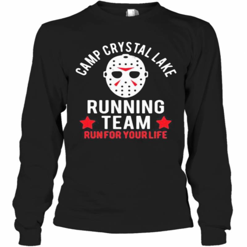 Halloween Michael Myers Camp Crystal Lake Running Team Run For Your Life Stars Long Sleeve T-Shirt