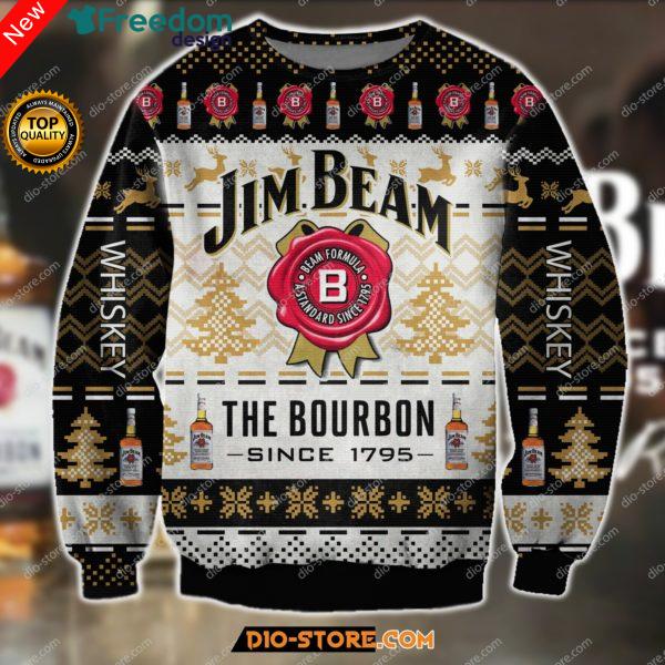 3D All Over Print Jim Beam The Bourbon Since  Ugly Christmas Sweater