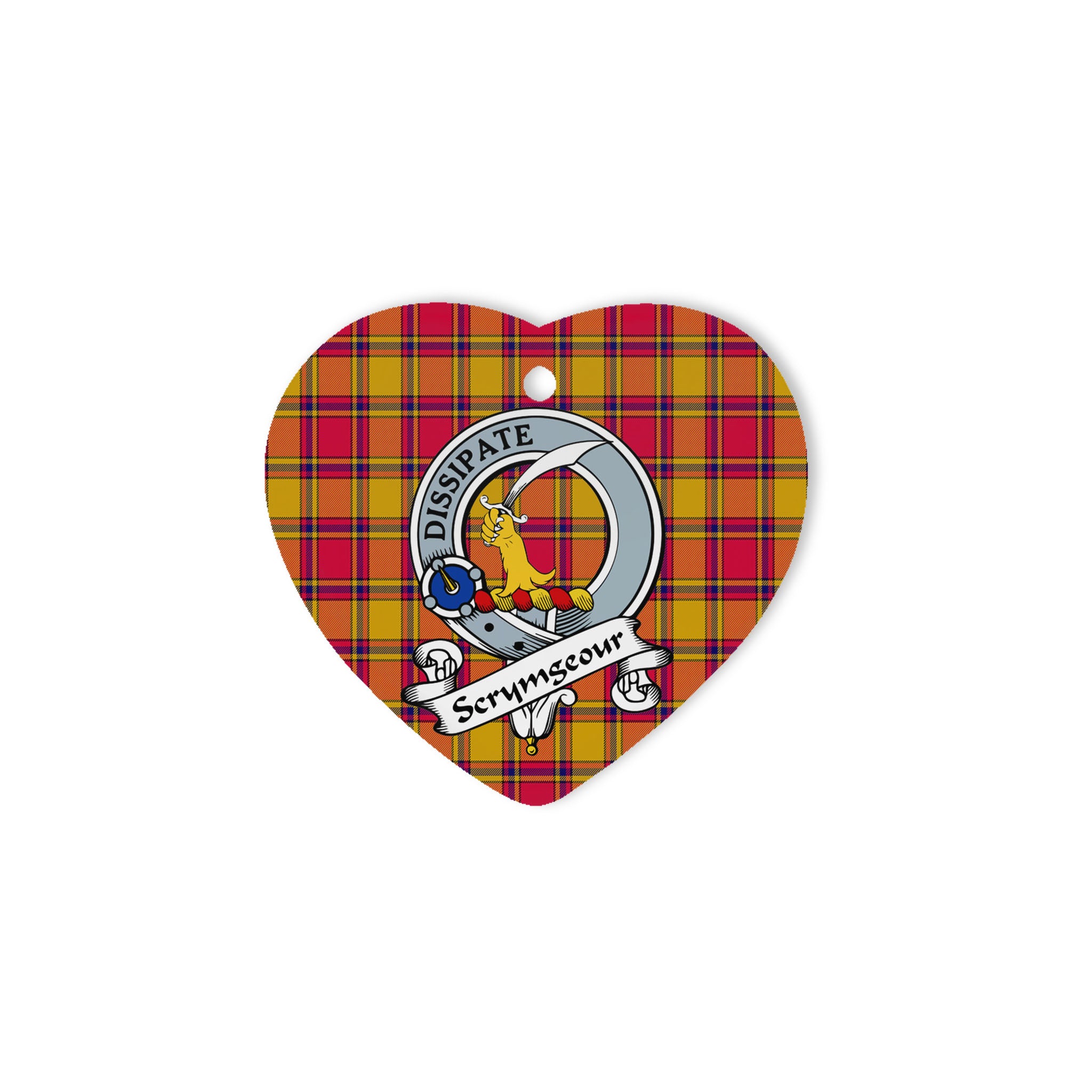 Scrymgeour Scottish Clan Badge Plaid Ornament Gift. Christmas Tree Ornament Scrymgeour Clan Tartan Ornament Great Christmas Ornaments Gift Heart Ornament