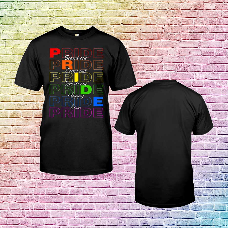 Pride Stand Out T Shirt, Lesbian Pride Clothes, Pride Support Shirt, Gay Pride Birthday Gift