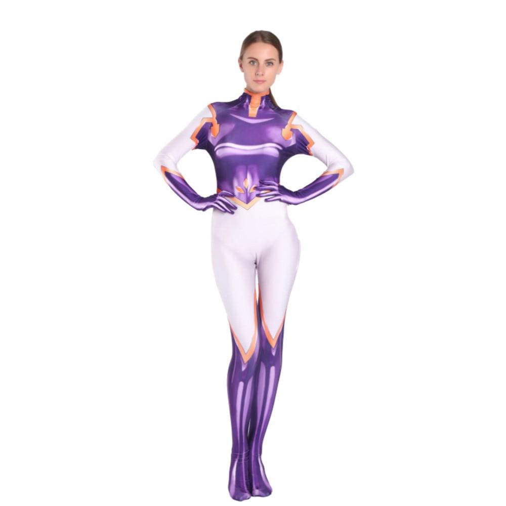 3D Printing Spandex Mt.Lady Mount Costume My Hero Academia Cosplay Costume Halloween Zentai Bodysuit For Girls Female