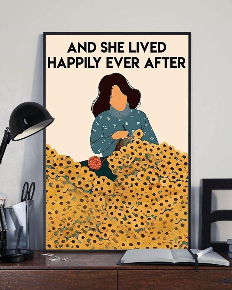 A Girl With Yards And She Lived Happily Ever After  Canvas Wall Art Home Decor