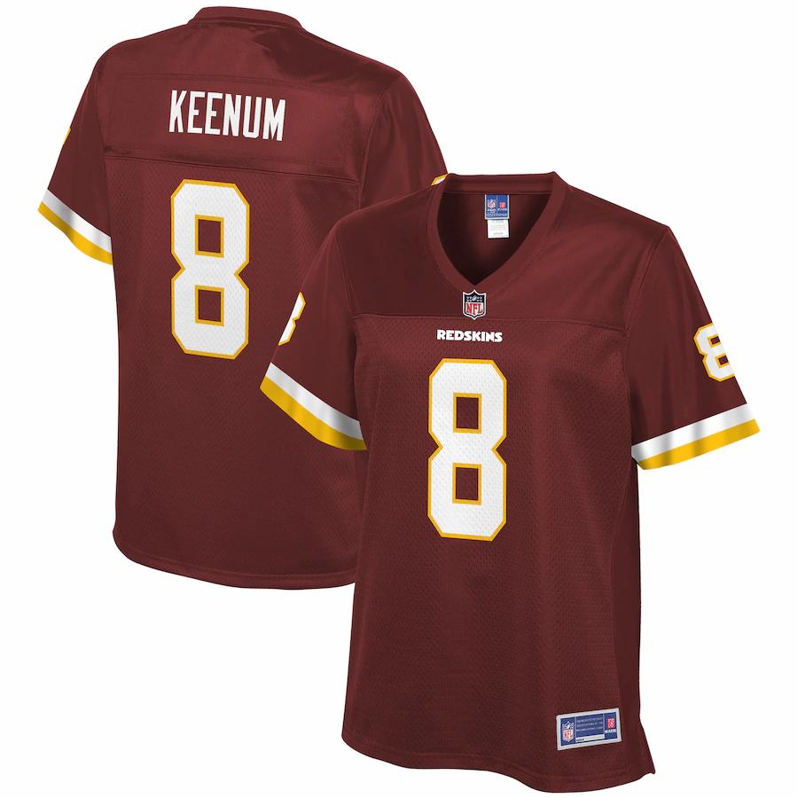 Case Keenum Washington Redskins NFL Pro Line Womens Team Player Jersey – Burgundy